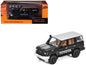 Toyota Land Cruiser (J76) Black with Silver Metallic Top 1/64 Diecast Model Car by GCD Cartsfy Inc.