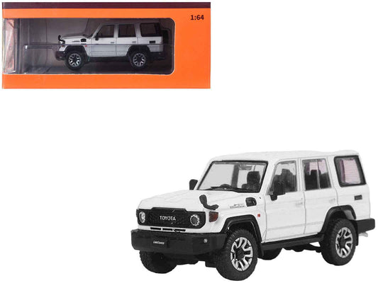 Toyota Land Cruiser (J76) RHD (Right Hand Drive) White 1/64 Diecast Model Car by GCD Cartsfy Inc.