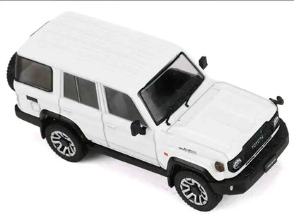 Toyota Land Cruiser (J76) RHD (Right Hand Drive) White 1/64 Diecast Model Car by GCD Cartsfy Inc.