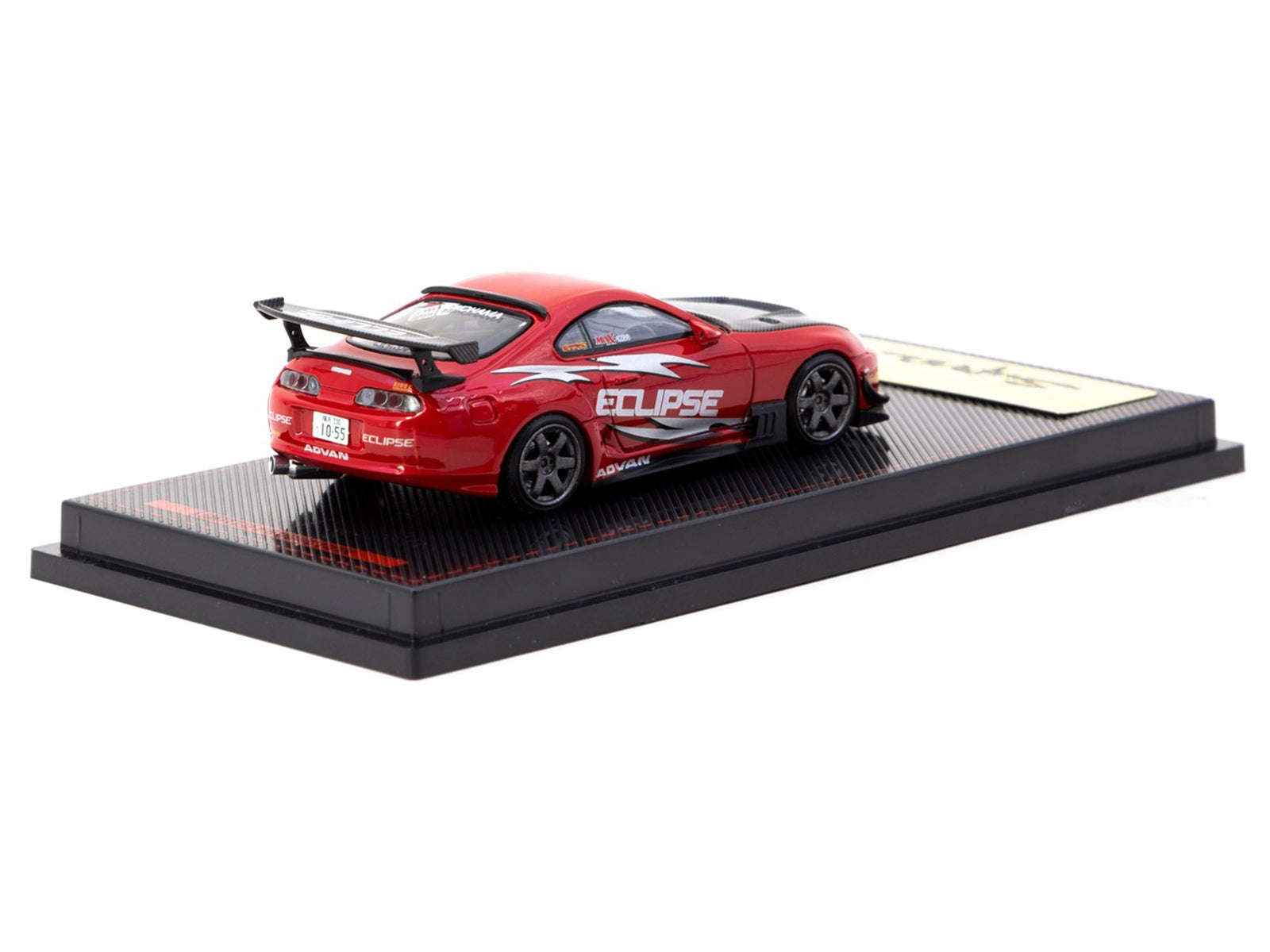 Toyota Supra (JZA80) RZ RHD (Right Hand Drive) "Eclipse Racing Concept" Red with Carbon Hood 1/64 Diecast Model Car by Ignition Model Miniature Motors Default Title Default Title-