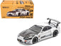 Toyota Supra "Top Secret" GT300 RHD (Right Hand Drive) Silver Chrome 1/64 Diecast Model Car by Pop Race Miniature Motors Default Title Default Title-