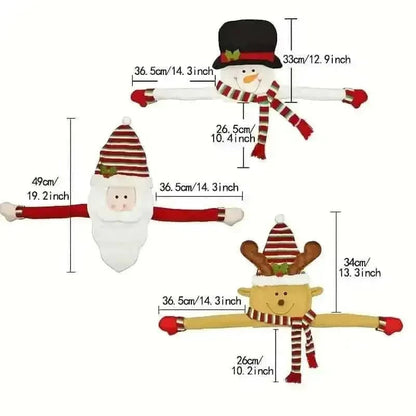 Traditional Wool Festive Christmas Tree Top Star and Snowman Decoration Cartsfy Inc.