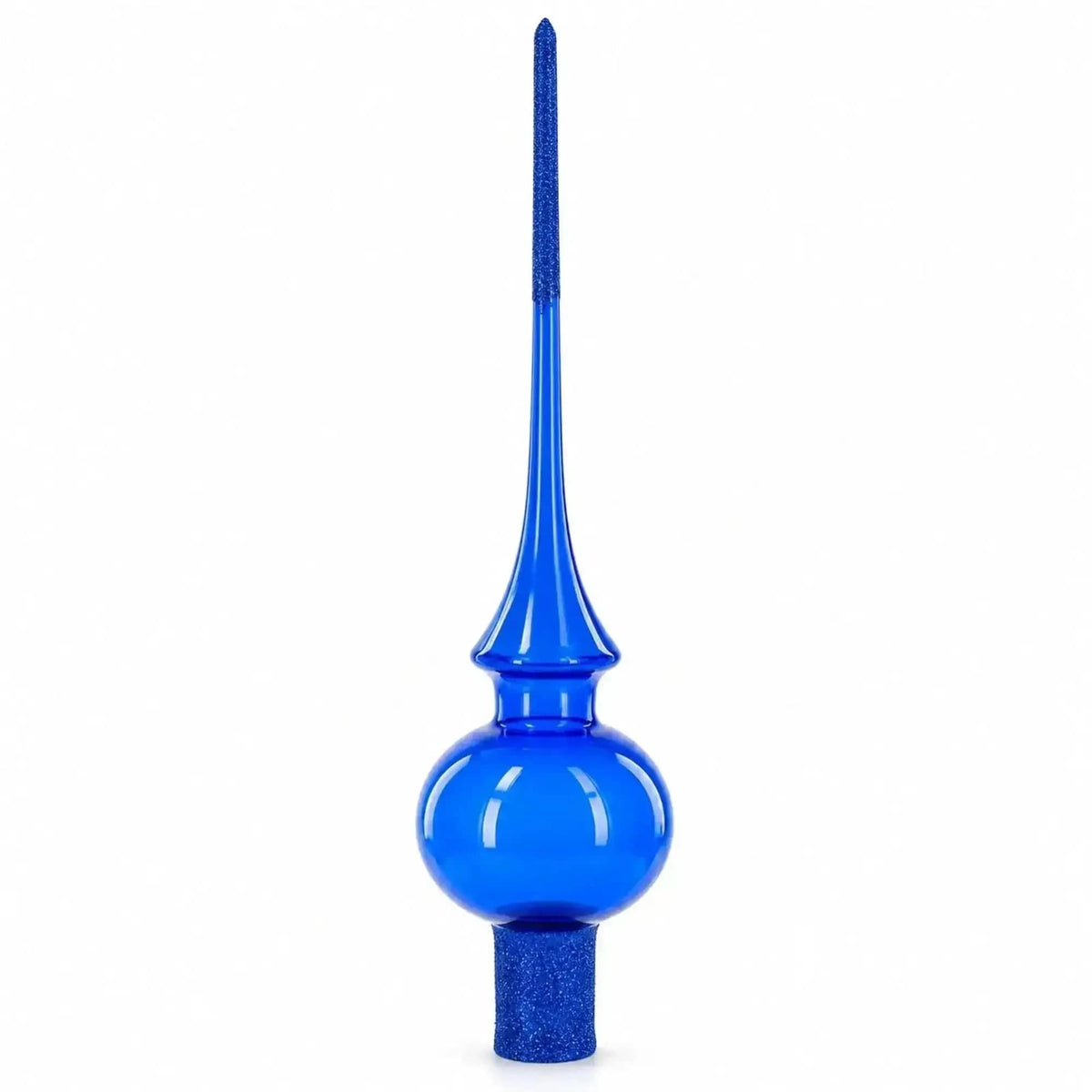 Translucent Blue Glass Christmas Tree Topper 11 Inches Cartsfy Inc.