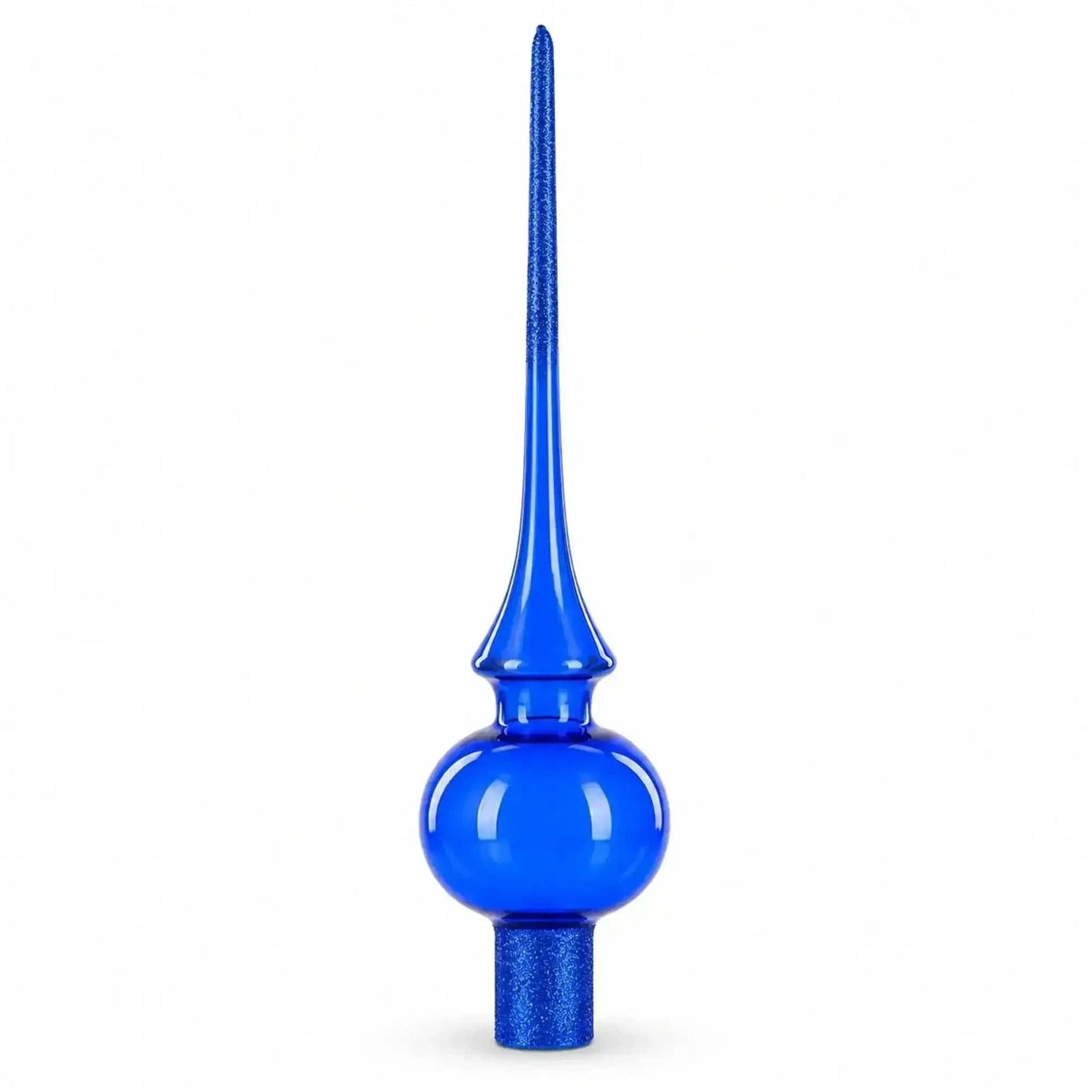 Translucent Blue Glass Christmas Tree Topper 11 Inches Cartsfy Inc.