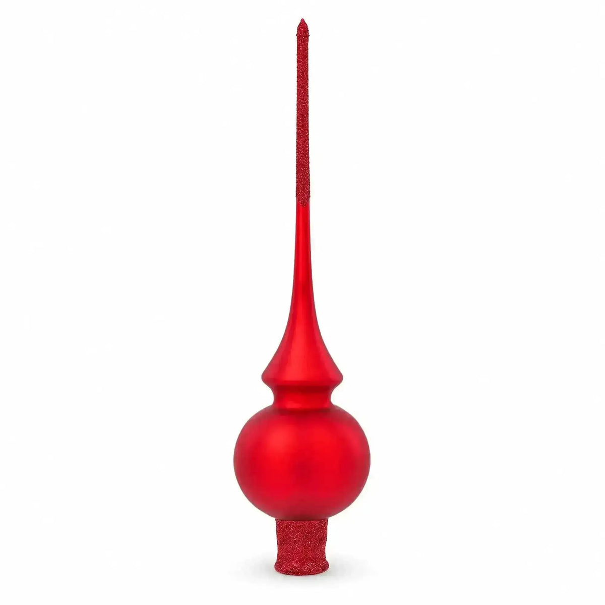 Translucent Red Glass Christmas Tree Topper 11 Inches Cartsfy Inc.