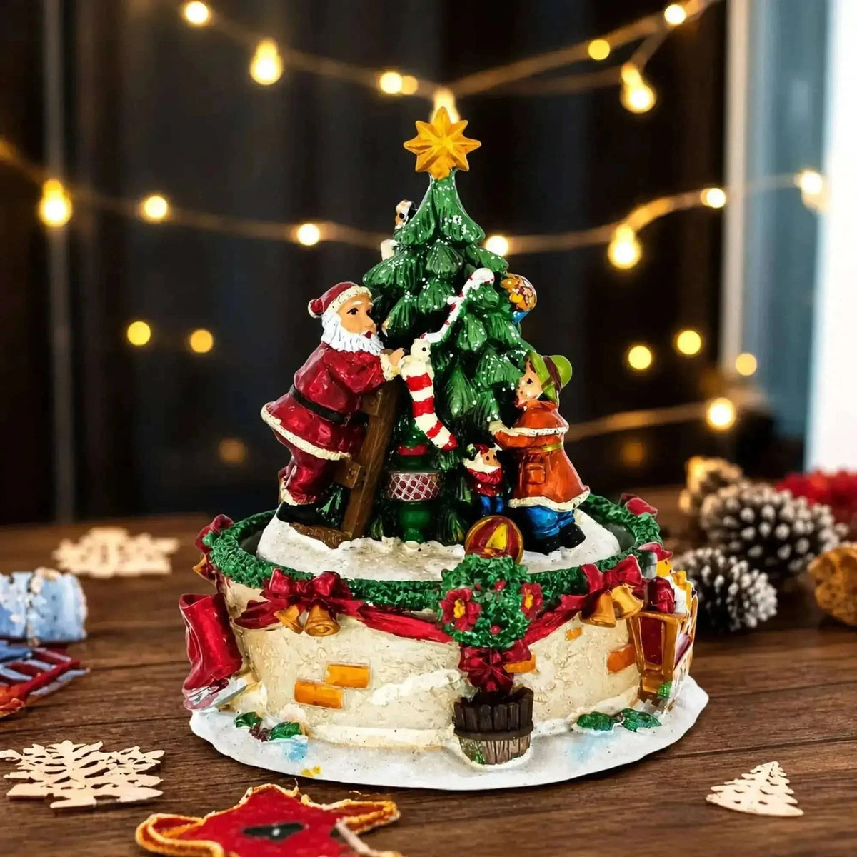 Tree Decorating Duo Spinning Musical Christmas Figurine Cartsfy Inc.