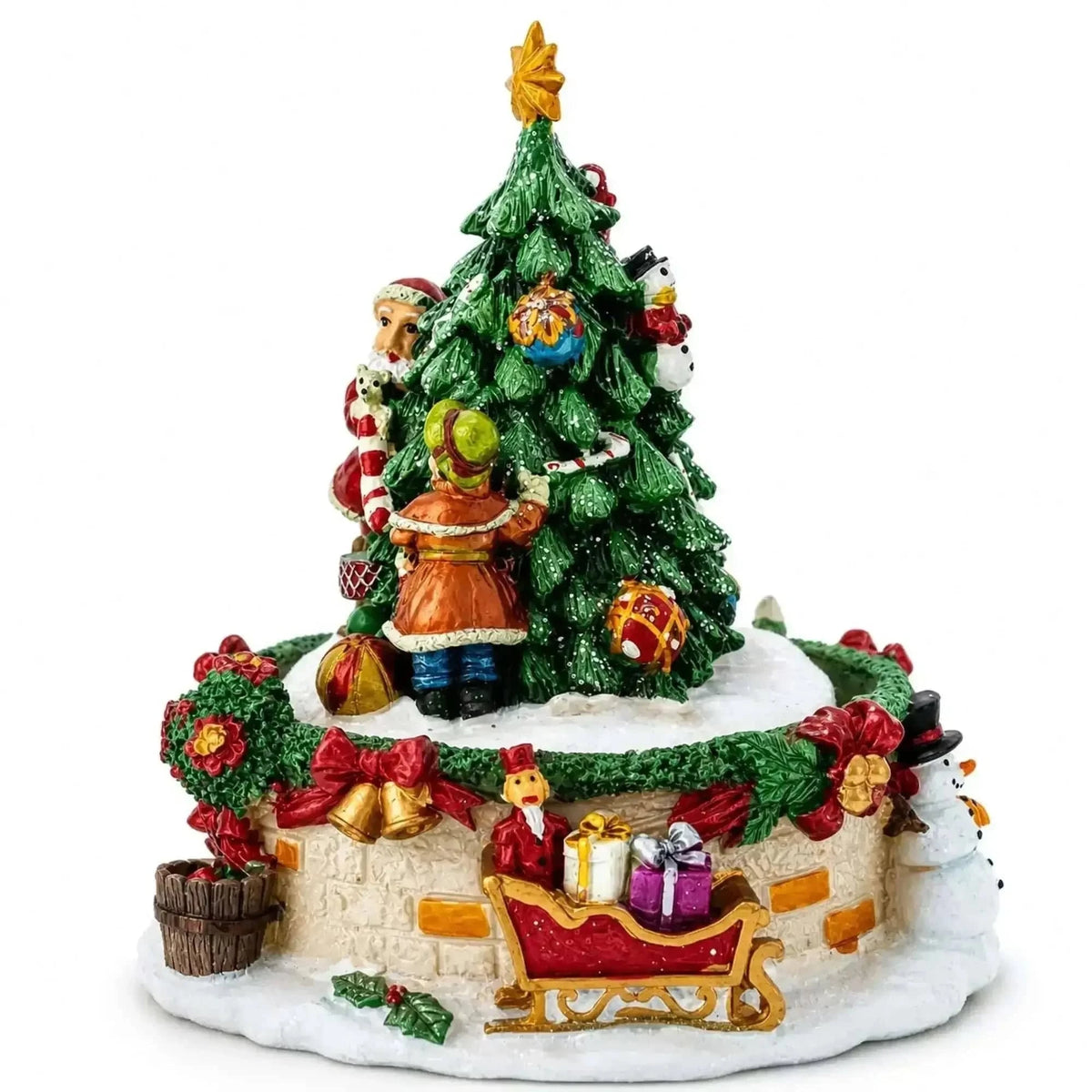 Tree Decorating Duo Spinning Musical Christmas Figurine Cartsfy Inc.