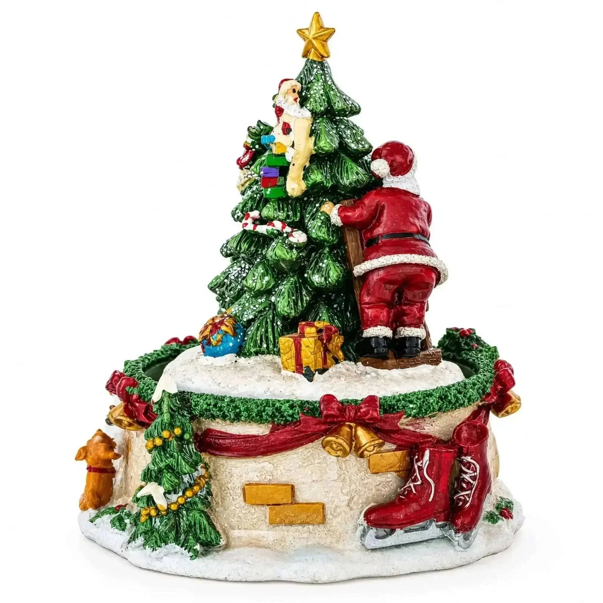 Tree Decorating Duo Spinning Musical Christmas Figurine Cartsfy Inc.