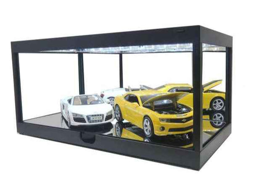 Triple 9 LED 14in Display Case w/ Black Frame 1:18 Cartsfy Inc.