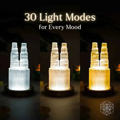 Two-Tower Selenite Lamp – Deep Energy Cleanse & Reset Conscious Items Default Title Default Title-