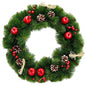Ukrainian Christmas Wreath with Frosted Straw Bows, Apples & Pine Cones 20 Inches Cartsfy Inc.