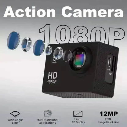 Ultra HD 1080P Action Camera – 140° Wide Angle, Fisheye Lens, LCD Display DailySale Default Title Default Title-