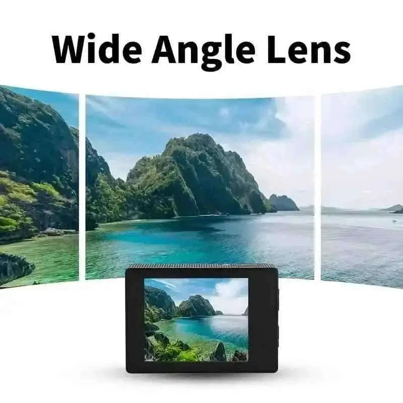 Ultra HD 1080P Action Camera – 140° Wide Angle, Fisheye Lens, LCD Display Cartsfy Inc.