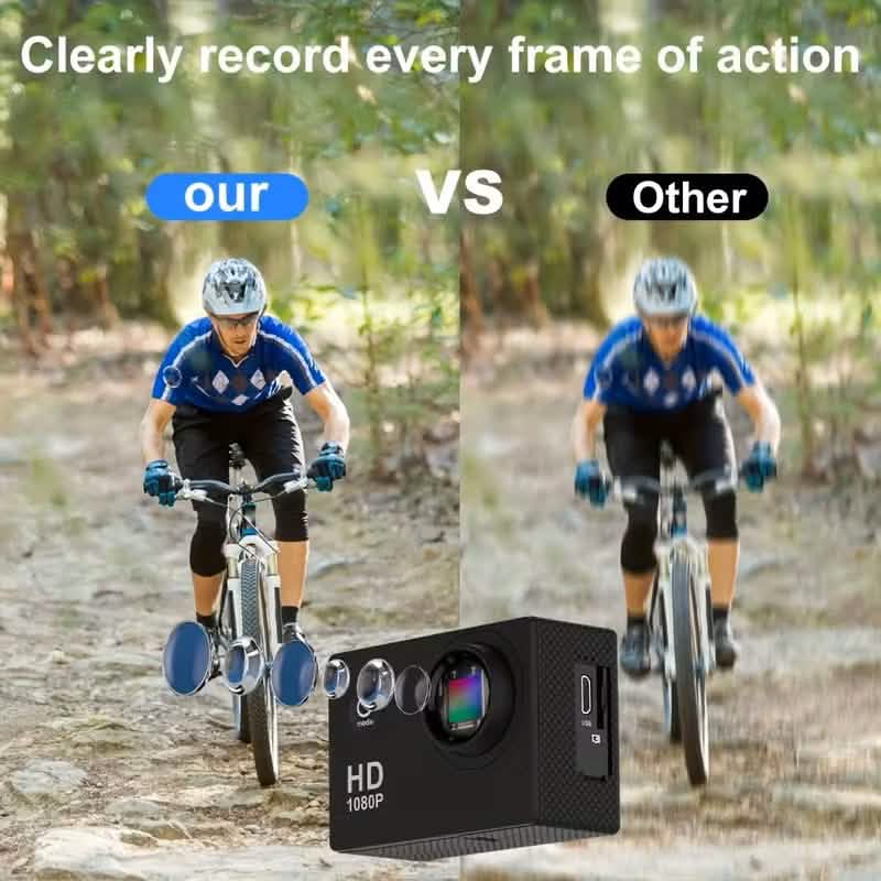 Ultra HD 1080P Action Camera – 140° Wide Angle, Fisheye Lens, LCD Display Cartsfy Inc.