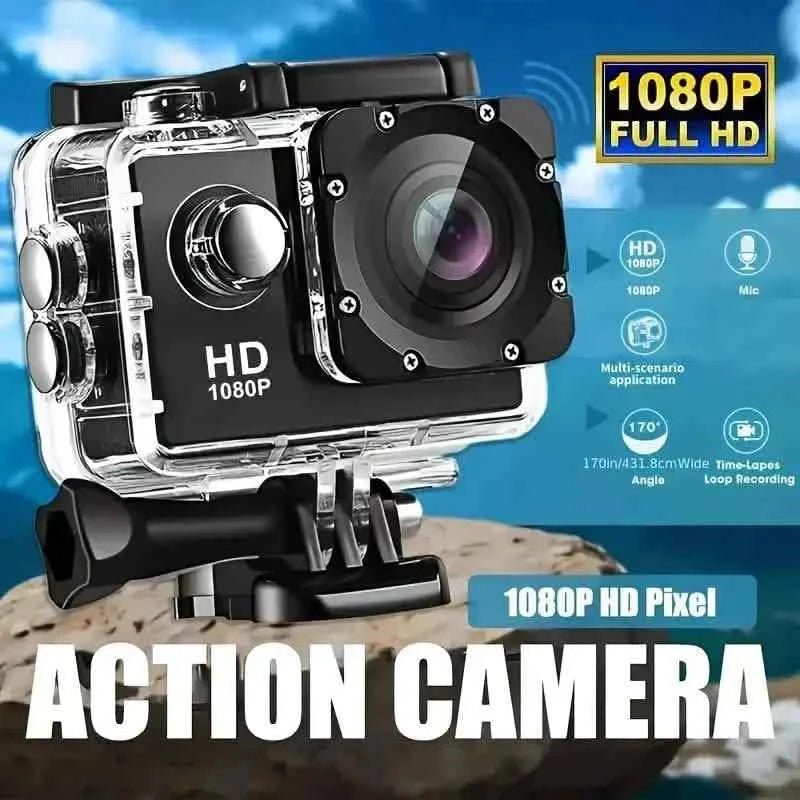 Ultra HD 1080P Action Camera – 140° Wide Angle, Fisheye Lens, LCD Display - Cartsfy Inc.