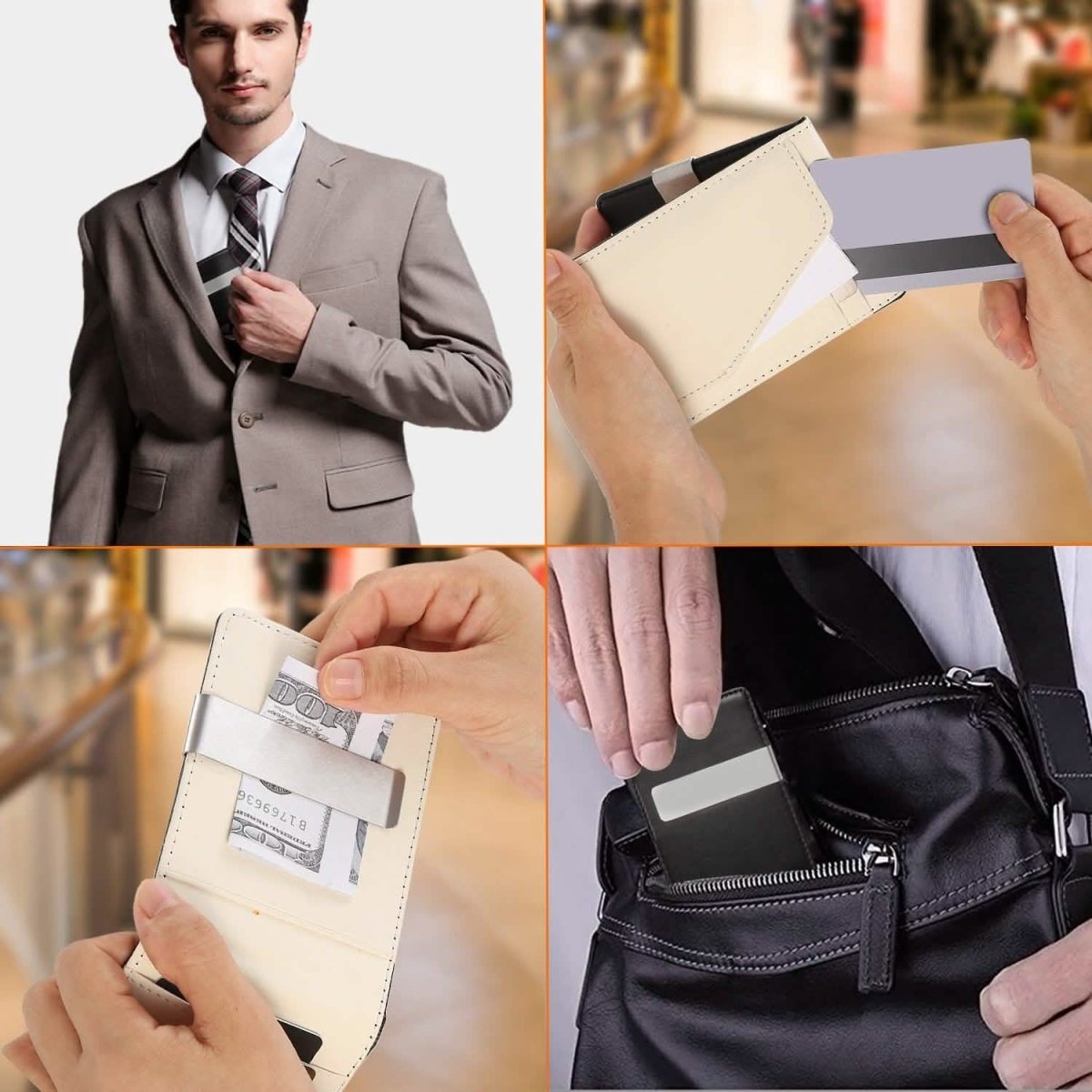 Unisex PU Leather Wallet RFID Blocking - Cartsfy Inc.