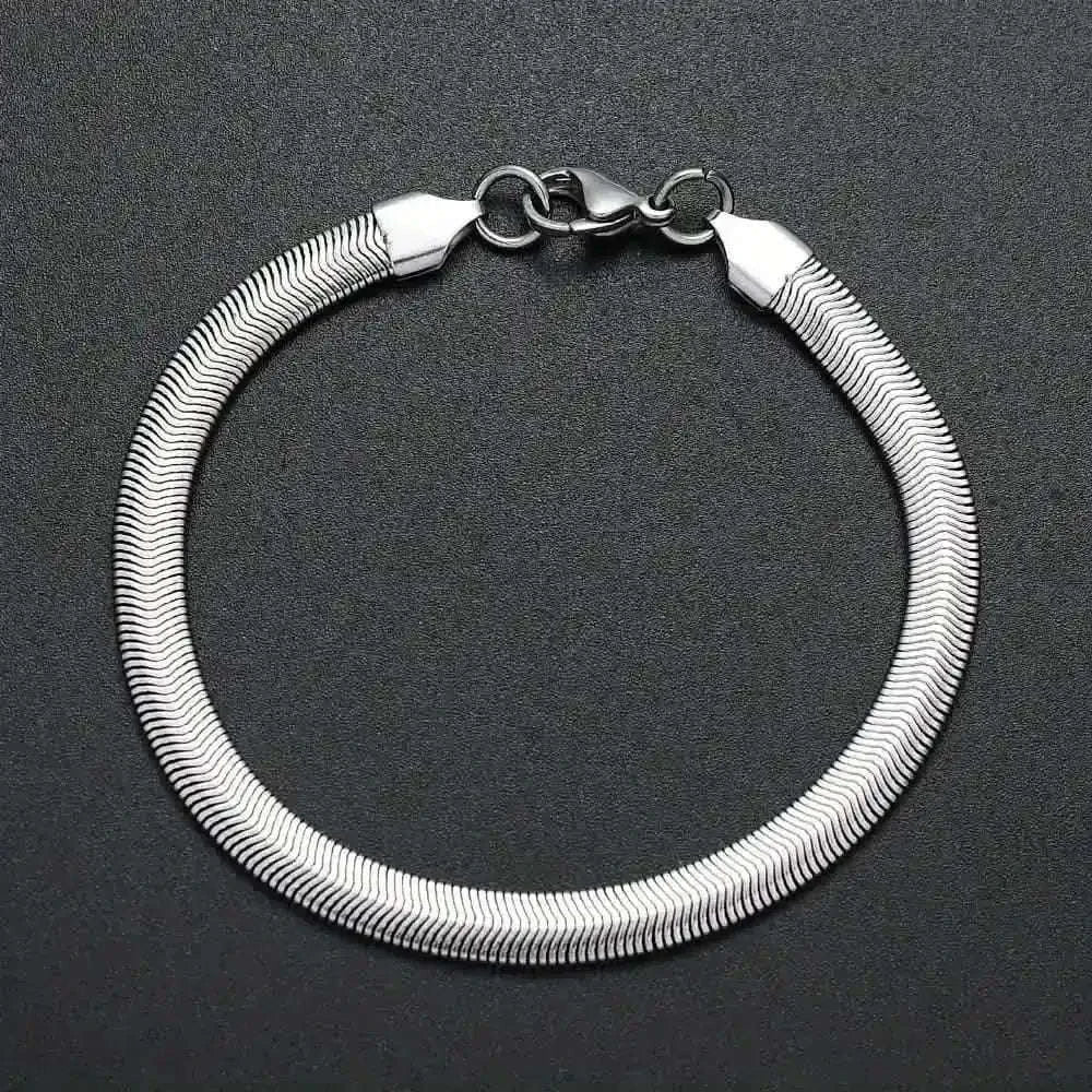 Unisex Stainless Steel Snake Chain Bracelet Cartsfy Inc.