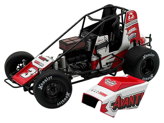 USAC Sprint Car #3P Kyle Cummins "Avanti" Champion "USAC Sprint Car National Championship" (2025) 1/18 Diecast Model Car by ACME Cartsfy Inc.