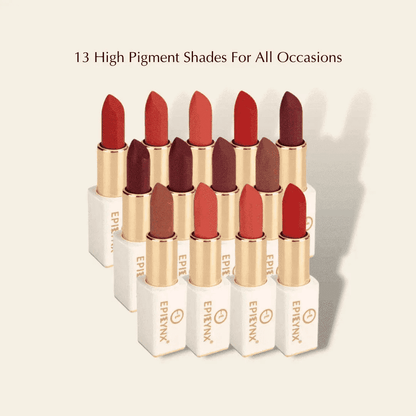 Vegan Matte Lipstick – Hydrating, Long-Wear, Magnetic Case EpiLynx 3 5 7 3-5-7-10-11-13-