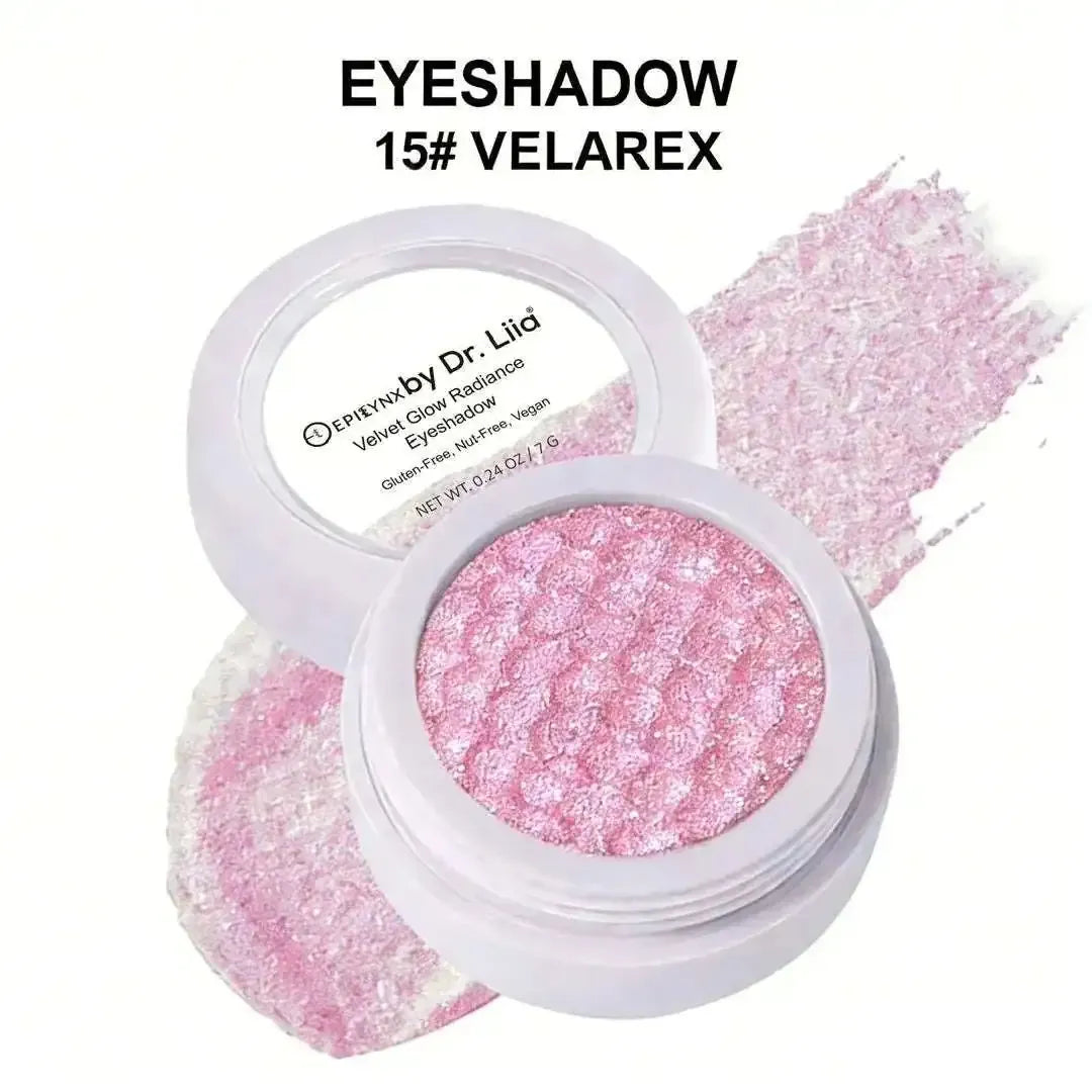 Velvet Glow Radiance Eyeshadow - Vegan, Gluten-Free, Nut-Free, Egg-Free EpiLynx #1 Lumire #2 Vespera #3 Kaelis #1 Lumire-#2 Vespera-#3 Kaelis-#4 Zephyra-#5 Nyxium-#6 Astrale-#7 Crylene-#8 Elyzia-#9 Ravelle-#10 Solinae-#11 Luminax-#12 Glissyn-#13 Prismyx-#14 Aurixis-#15 Velarex-#16 Krystix-#17 Nebulon-#18 Opalix-#19 Fluorix-#20 Cromyx-