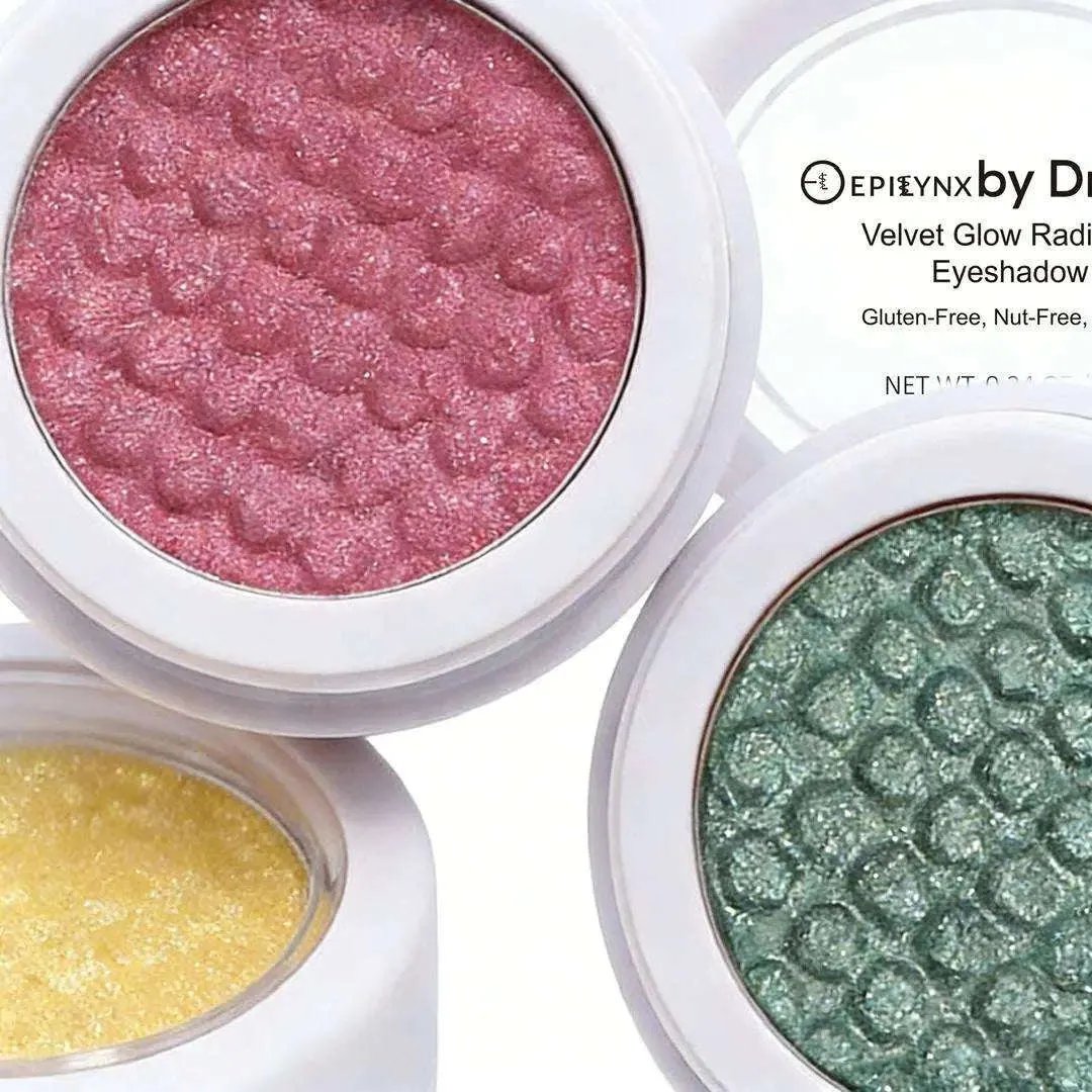 Velvet Glow Radiance Eyeshadow - Vegan, Gluten-Free, Nut-Free, Egg-Free EpiLynx #1 Lumire #2 Vespera #3 Kaelis #1 Lumire-#2 Vespera-#3 Kaelis-#4 Zephyra-#5 Nyxium-#6 Astrale-#7 Crylene-#8 Elyzia-#9 Ravelle-#10 Solinae-#11 Luminax-#12 Glissyn-#13 Prismyx-#14 Aurixis-#15 Velarex-#16 Krystix-#17 Nebulon-#18 Opalix-#19 Fluorix-#20 Cromyx-
