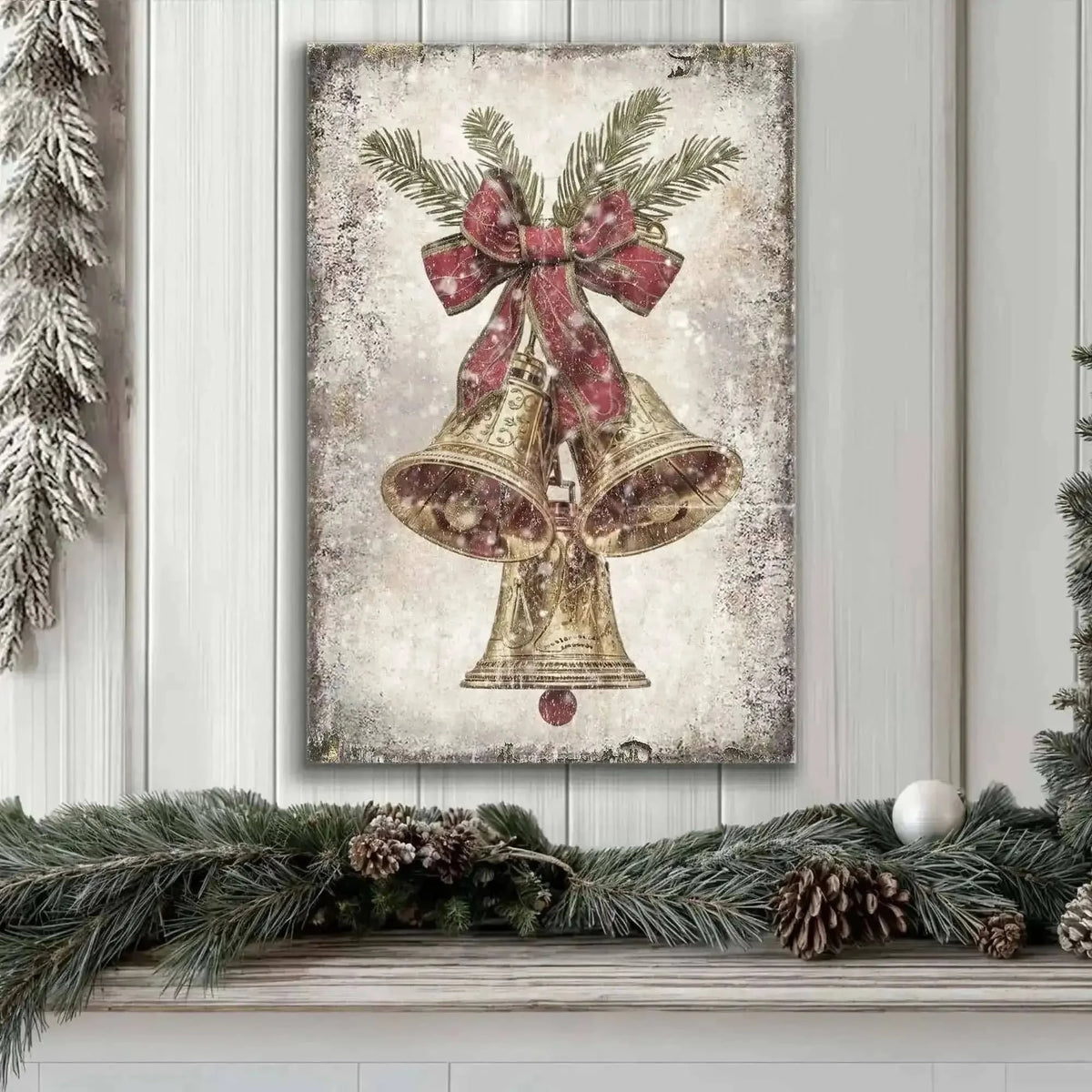Vintage Christmas Bells Wall Art Cartsfy Inc.