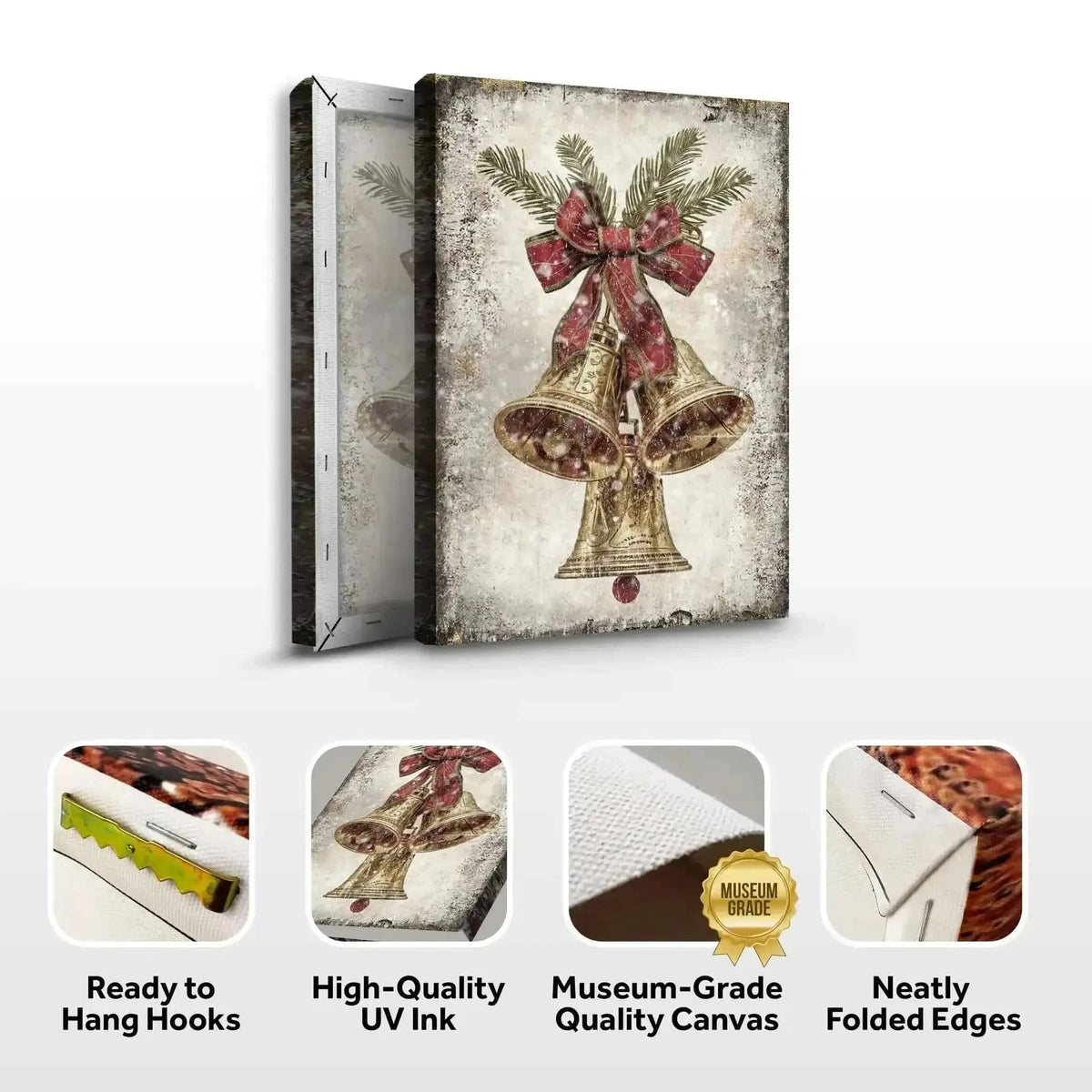 Vintage Christmas Bells Wall Art Cartsfy Inc.
