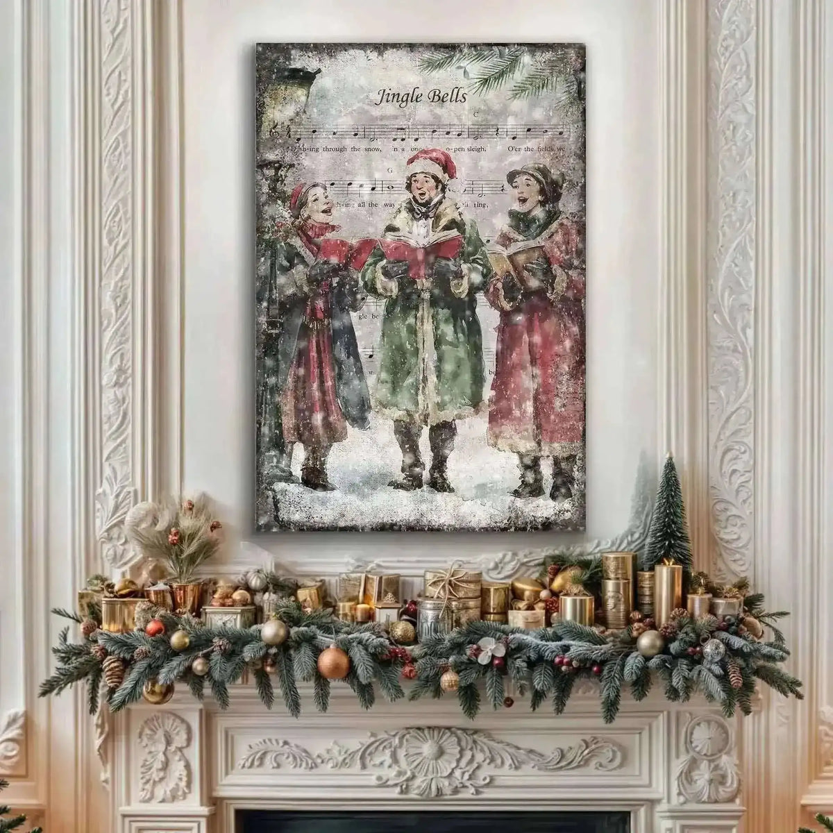 Vintage Christmas Carolers Wall Art II Cartsfy Inc.