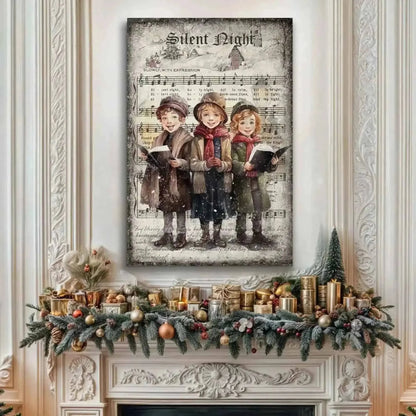 Vintage Christmas Carolers Wall Art III