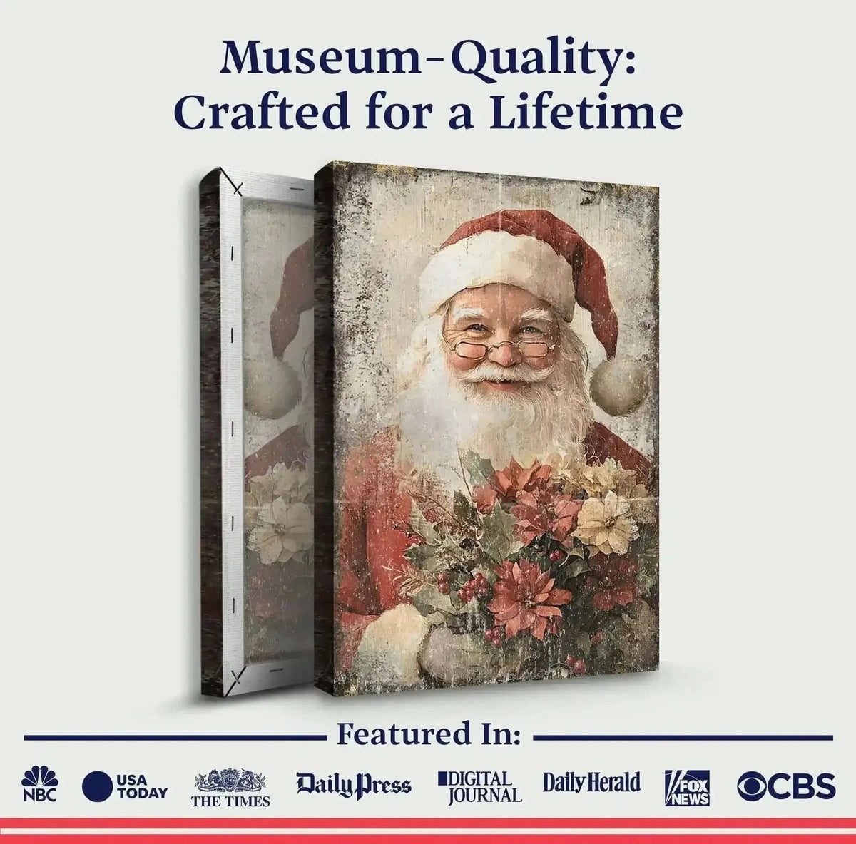 Vintage Christmas Santa Claus Wall Art Cartsfy Inc.