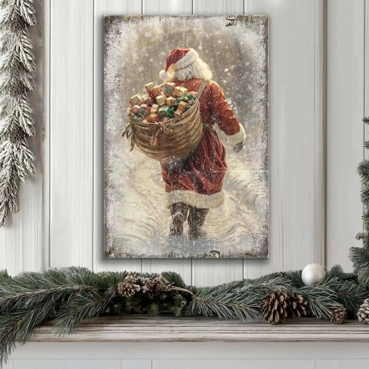 Vintage Christmas Santa Claus Wall Art II Cartsfy Inc.