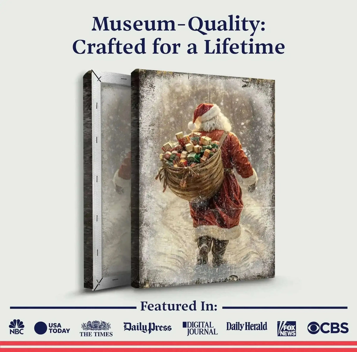 Vintage Christmas Santa Claus Wall Art II Cartsfy Inc.