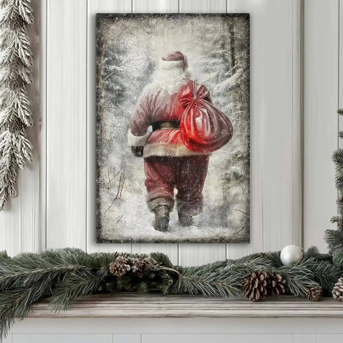 Vintage Christmas Santa Claus Wall Art III Cartsfy Inc.