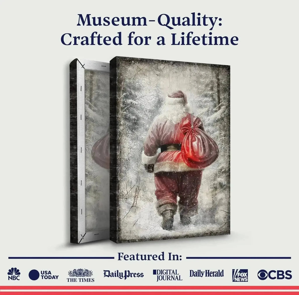 Vintage Christmas Santa Claus Wall Art III Cartsfy Inc.
