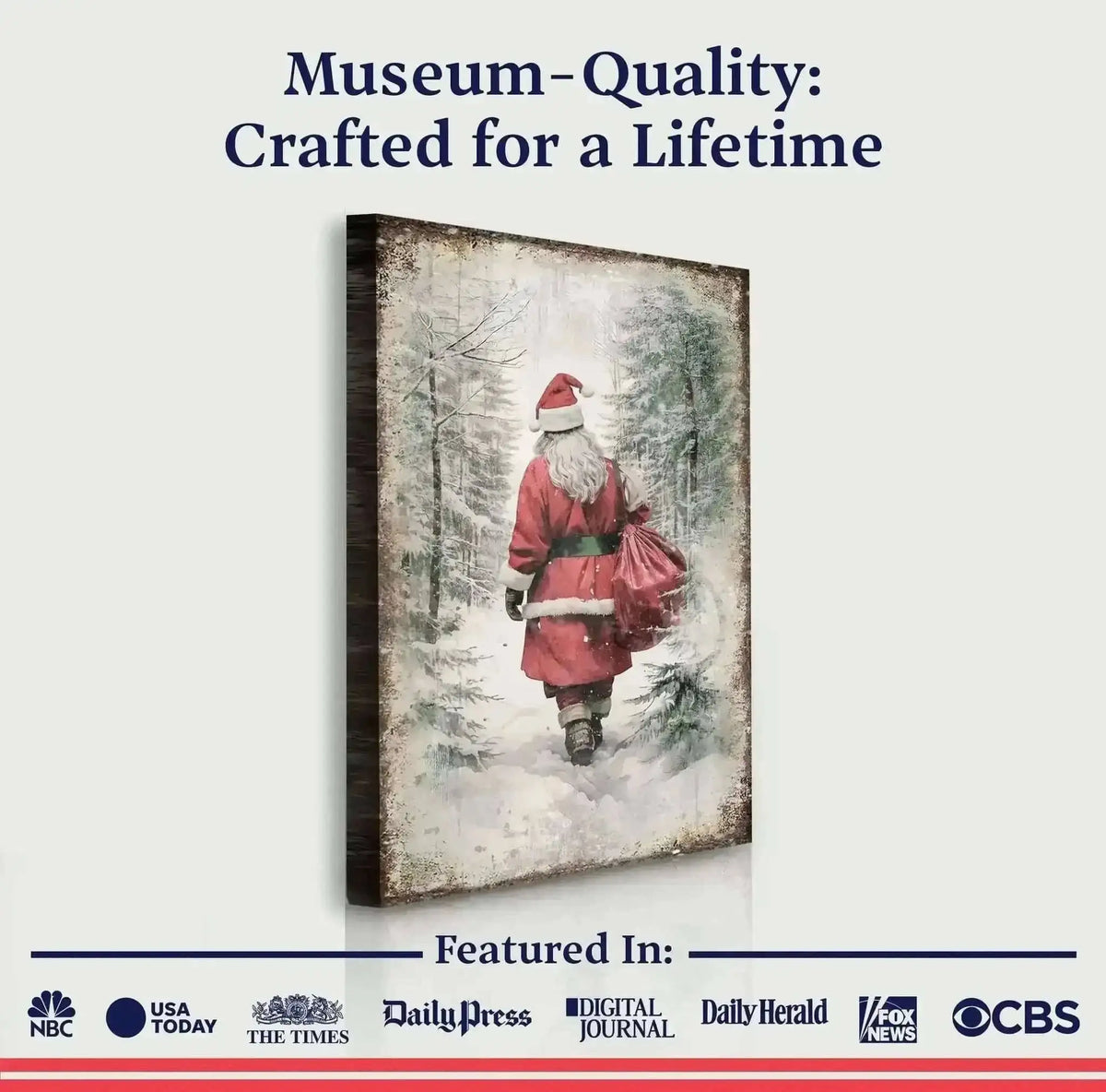 Vintage Christmas Santa Claus Wall Art V Cartsfy Inc.