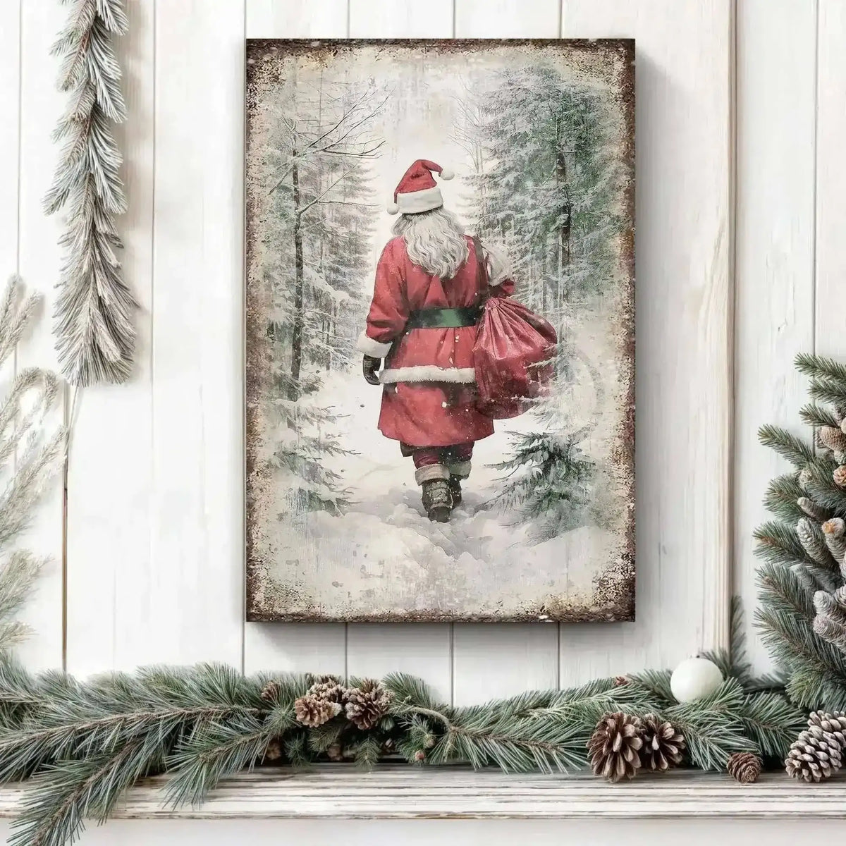 Vintage Christmas Santa Claus Wall Art V Cartsfy Inc.
