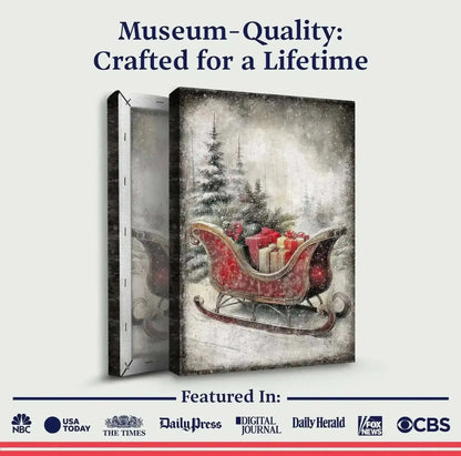 Vintage Christmas Sleigh Sled Wall Art VI Cartsfy Inc.
