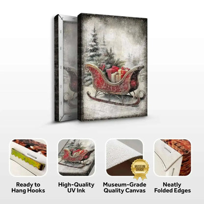 Vintage Christmas Sleigh Sled Wall Art VI Cartsfy Inc.