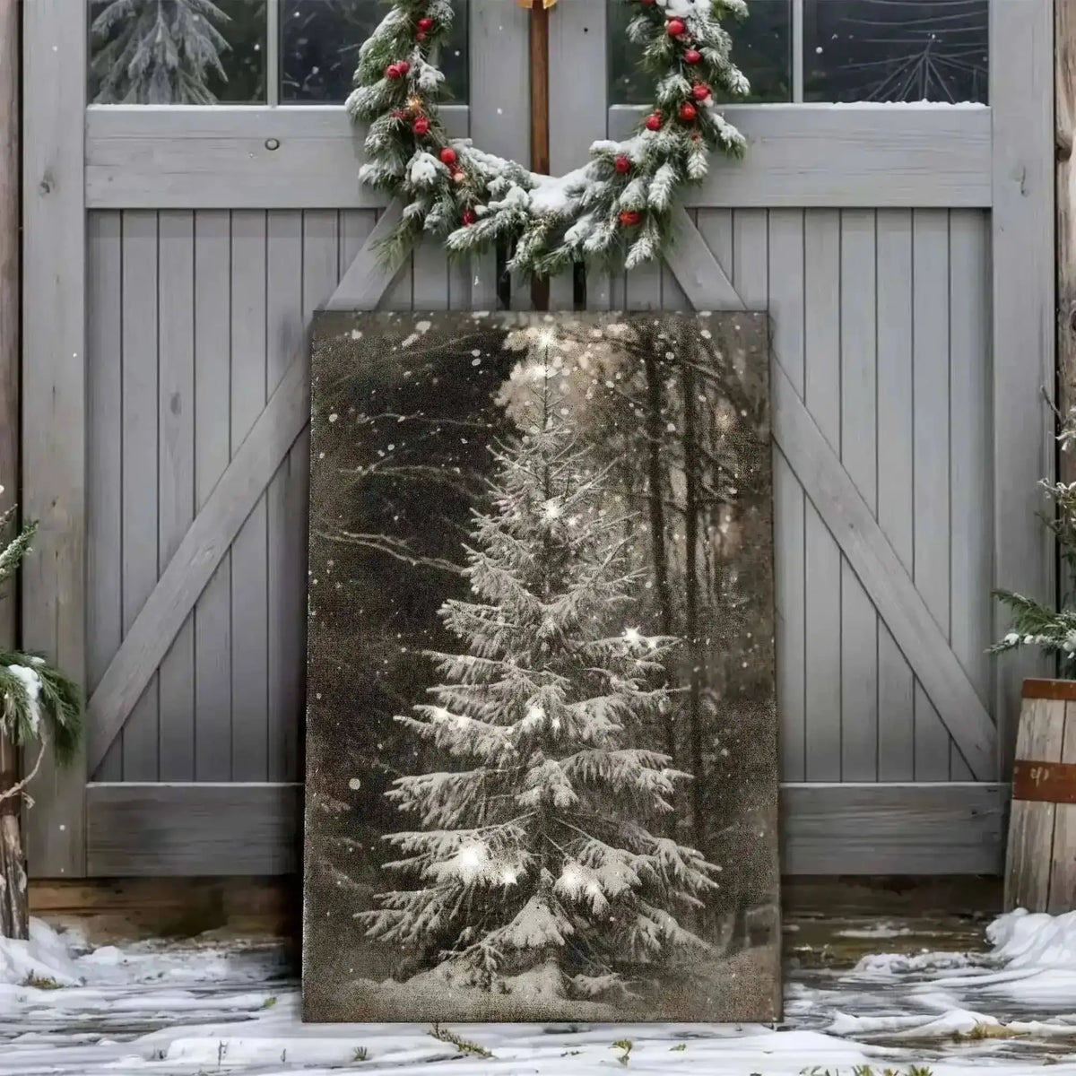 Vintage Christmas Tree Wall Art Cartsfy Inc.