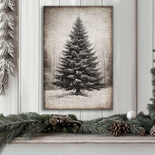 Vintage Christmas Tree Wall Art III Tailored Canvases 18x12 inch Medium Premium Gallery Wrapped 24x16 inch Large Premium Gallery Wrapped 36x24 inch Extra Large Premium Gallery Wrapped 18x12 inch Medium Premium Gallery Wrapped-24x16 inch Large Premium Gallery Wrapped-36x24 inch Extra Large Premium Gallery Wrapped-