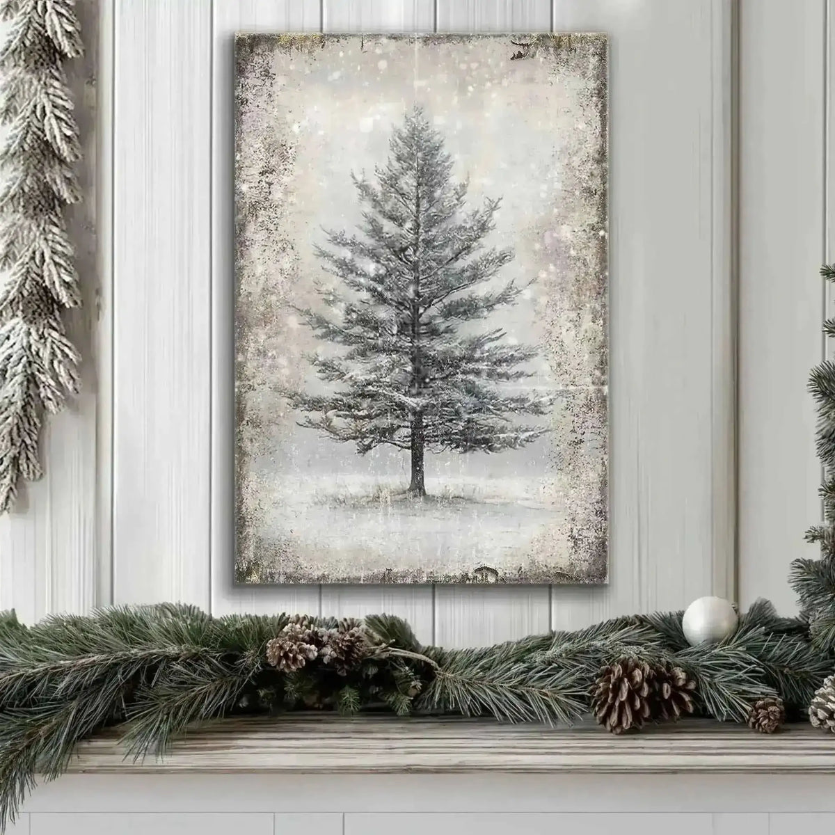 Vintage Christmas Tree Wall Art VIII Cartsfy Inc.