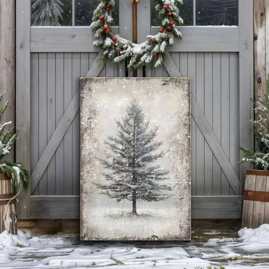 Vintage Christmas Tree Wall Art with Free Mystery Gift Cartsfy Inc.