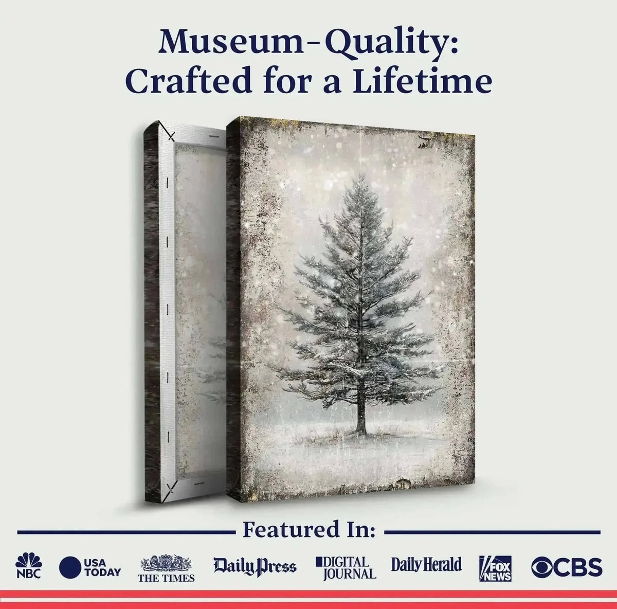 Vintage Christmas Tree Wall Art with Free Mystery Gift Cartsfy Inc.