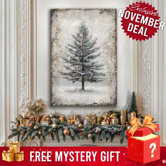 Vintage Christmas Tree Wall Art with Free Mystery Gift Cartsfy Inc.