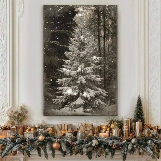 Vintage Christmas Tree Wall Art Cartsfy Inc.