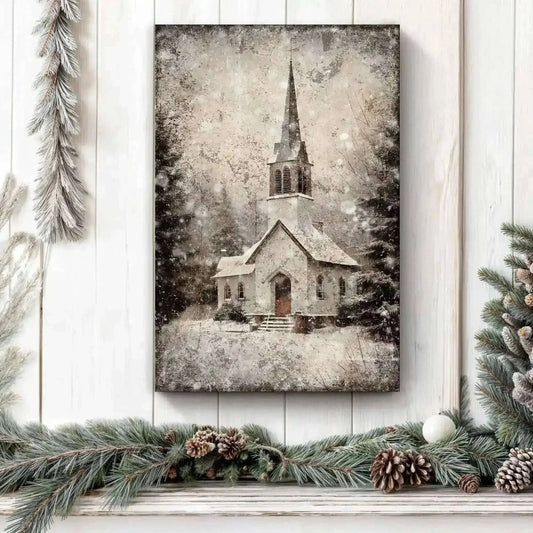 Vintage Church Christmas Wall Art IV Cartsfy Inc.