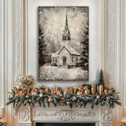 Vintage Church Christmas Wall Art IV Cartsfy Inc.