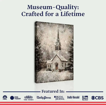 Vintage Church Christmas Wall Art IV Cartsfy Inc.