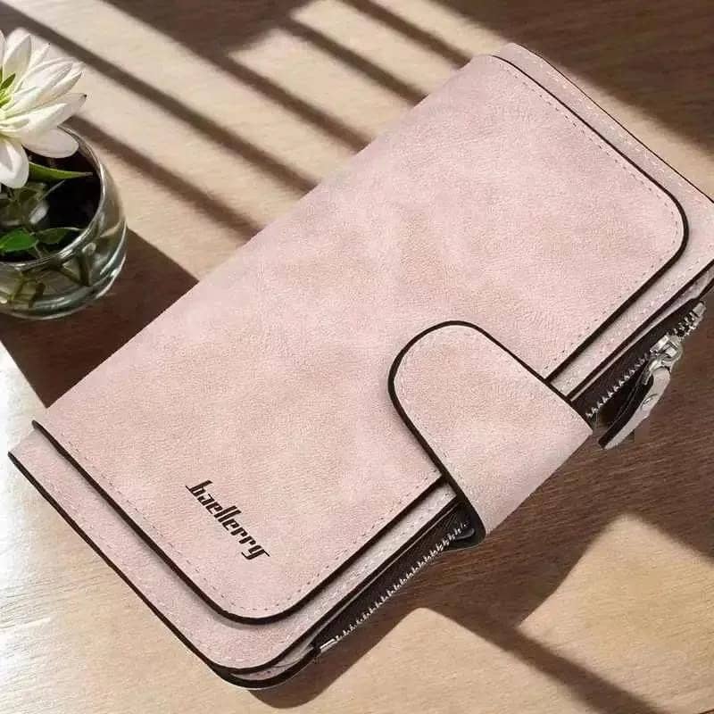 Vintage Faux Leather Long Wallet – Trifold Credit Card Holder with Snap & Zipper DailySale Gray Black Pink Gray-Black-Pink-Brown-Light Gray-Baby Blue-Hot Pink-