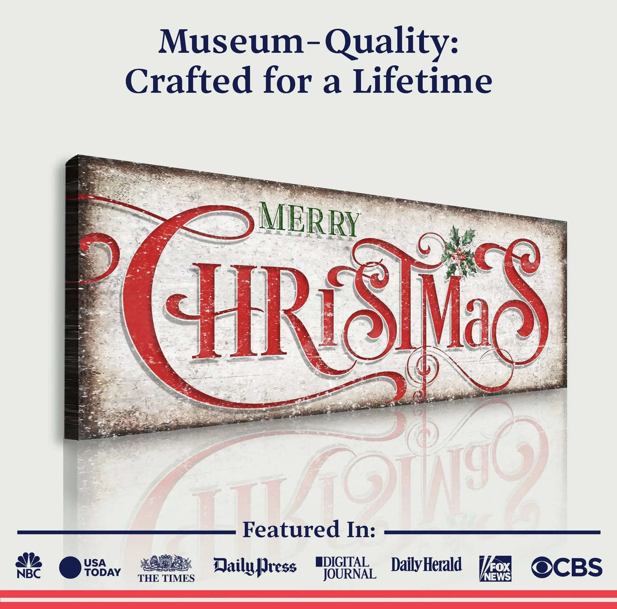 Vintage Merry Christmas Sign III Cartsfy Inc.